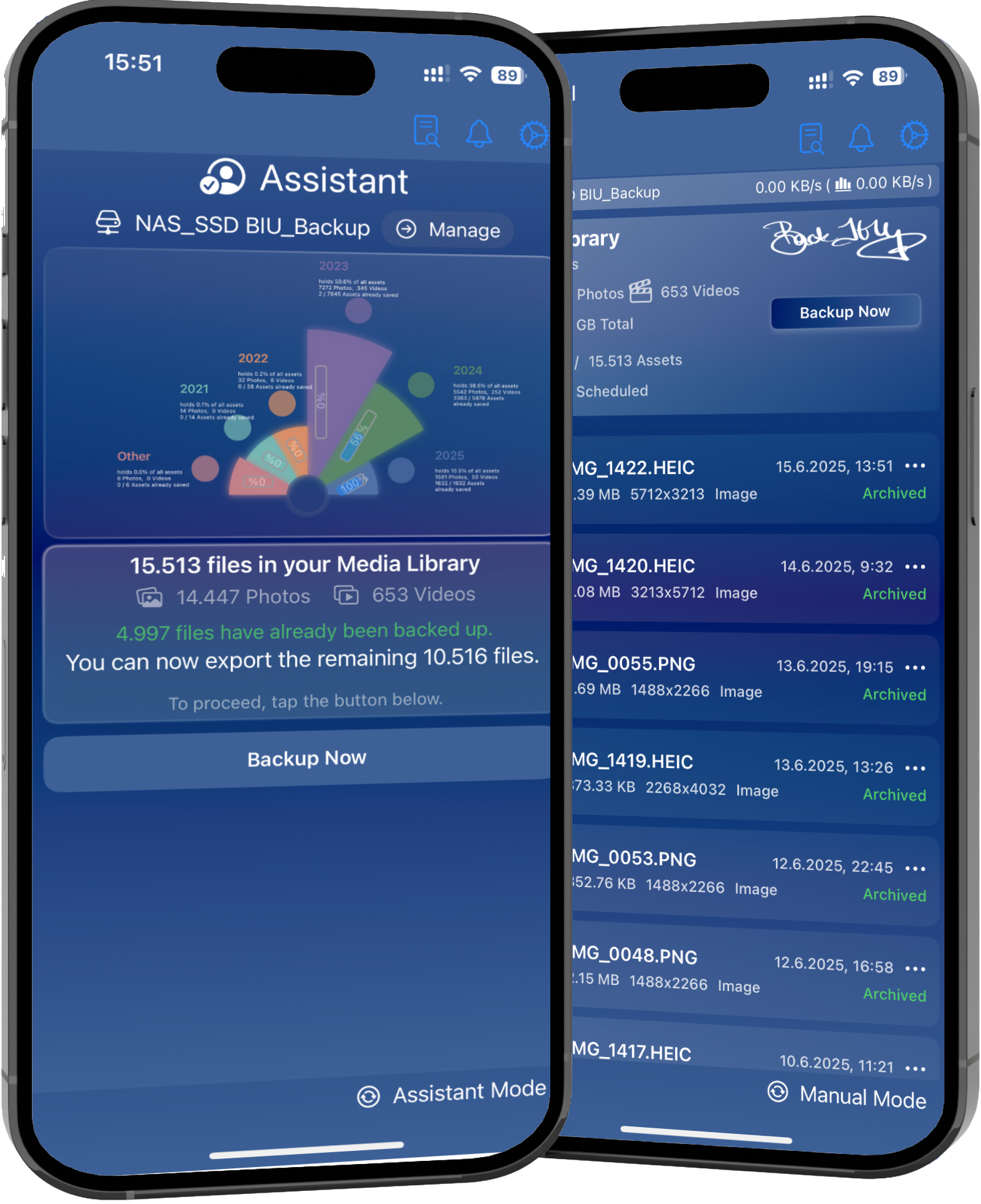 Loomey App — Assistant Mode and Manual Mode on iPhone